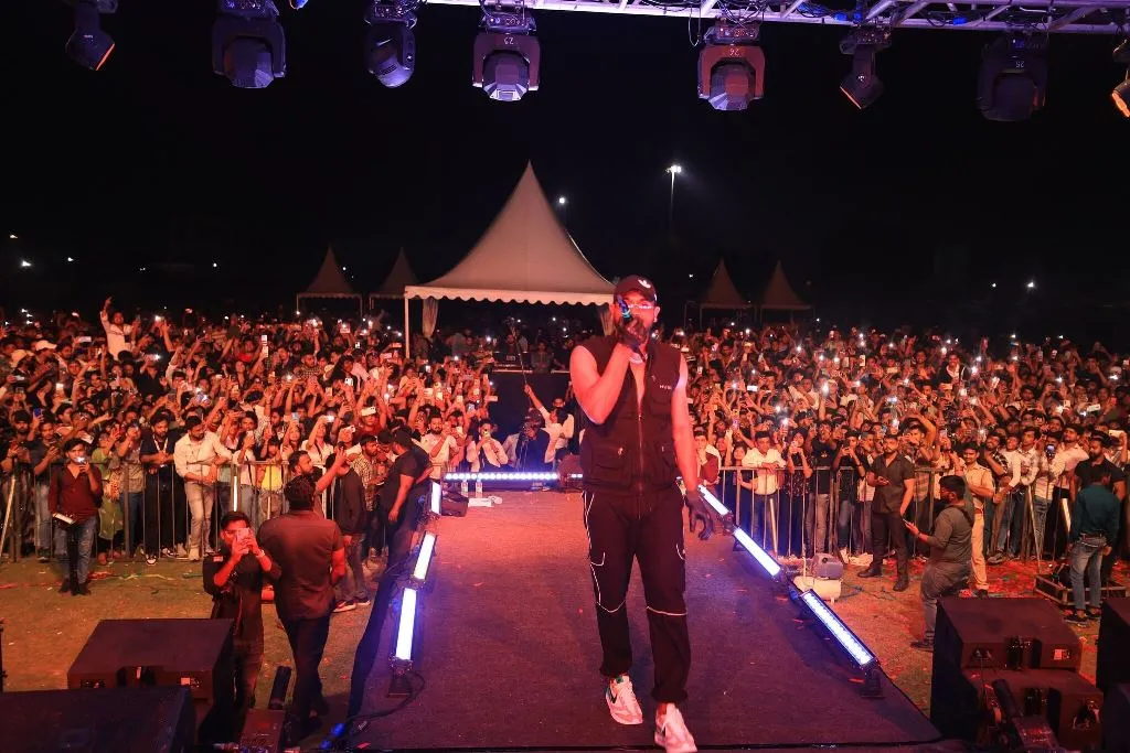 Live concert stage performance