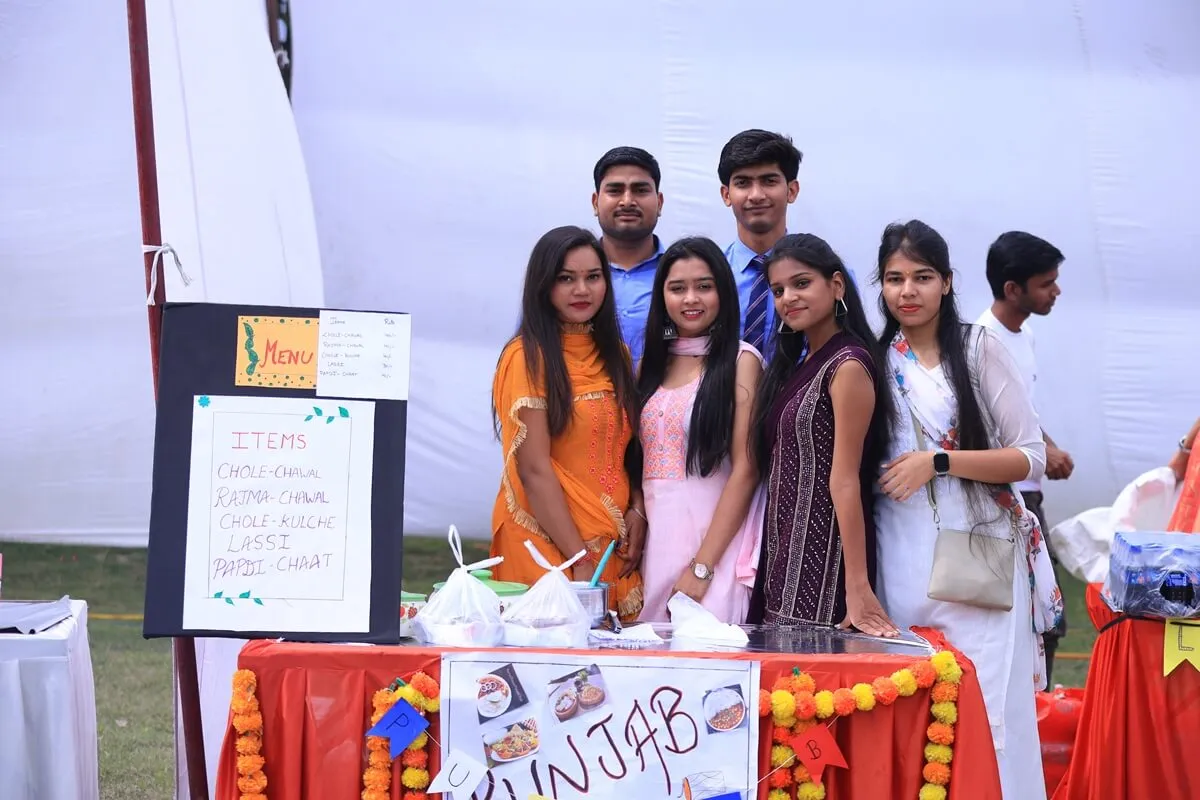 Food stalls at the campus fest