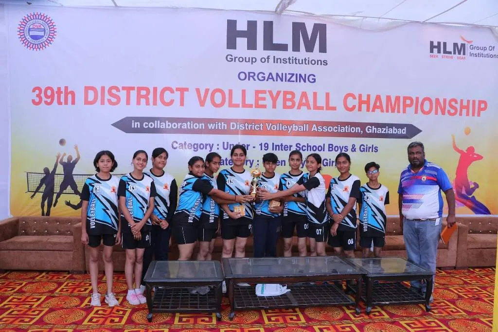 Under-19 volleyball trophy team